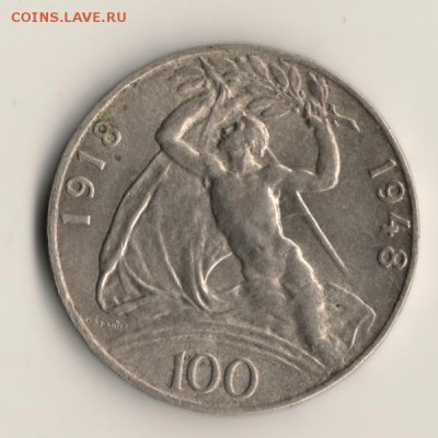 100крон Чехословакия.1948г.серебро.до14.12.14.в 22.00мск - сканирование0002
