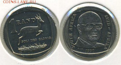 ЮАР 1 ранд 1990 KM#148 - 4838378295