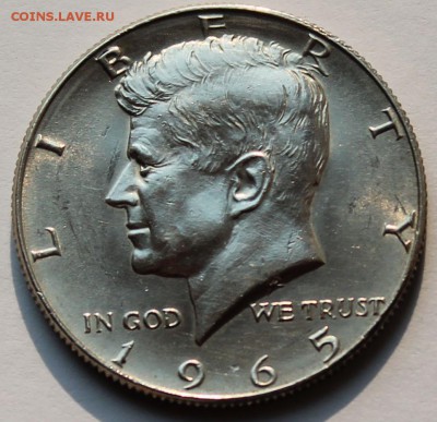 США 50 центов 1965. СЕРЕБРО - 0,400. - 2