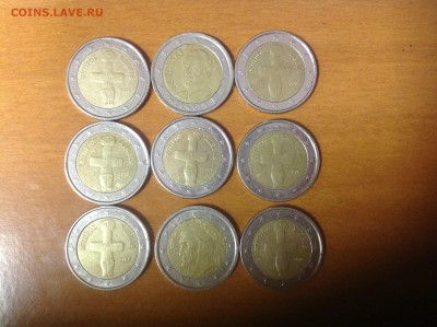 Большой лот евро монет. 116 монет. Старт с номинала - image