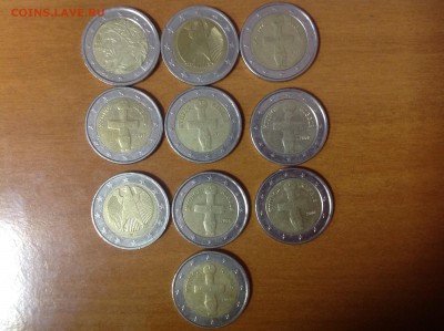 Большой лот евро монет. 116 монет. Старт с номинала - image