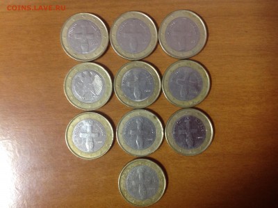 Большой лот евро монет. 116 монет. Старт с номинала - image