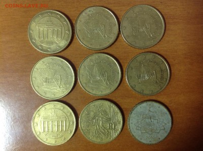 Большой лот евро монет. 116 монет. Старт с номинала - image