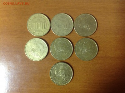 Большой лот евро монет. 116 монет. Старт с номинала - image
