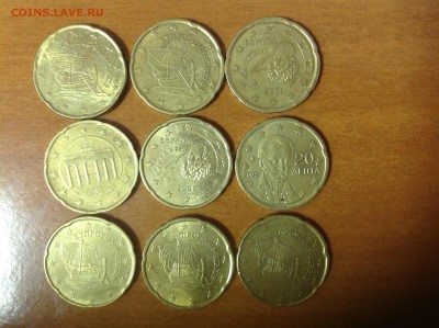 Большой лот евро монет. 116 монет. Старт с номинала - image