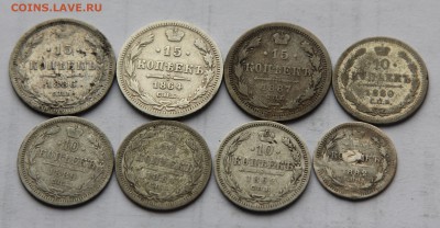 Лот билона Александра III 23 монеты 20,15,10,5 коп до 13.12 - А 03