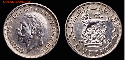 6 пенсов, UK, до 14.12.14 21-00+ - 6п1926