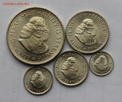 Коллекция Юж Африка 50,20,10,5,2.5 цента 1961 UNC до 14.12 - 01