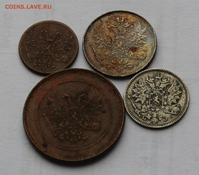4 монеты Финляндии 1,5,25,50 пенни до 14.12 - фин 12