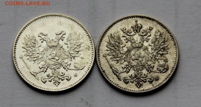 2 монеты 25 пенни 1915,1917 Финляндия до 14.12 UNC - фин 14