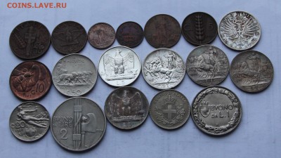 Лот монет Италии 18 разных монет серебро,медь,бронза до14.12 - итал 08
