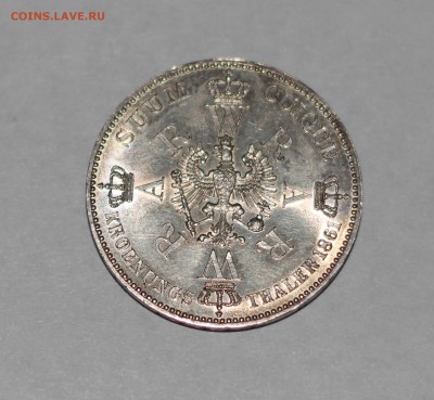 ----КОРОНАЦИОННЫЙ ТАЛЕР ВИЛЬГЕЛЬМАI и АВГУСТЫ 1861г. AU.---- - 44.JPG