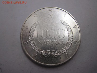 1000 маркки 1960 Финляндия серебро  до 15.12.14 - Изображение23 112