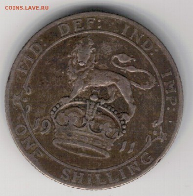Ag Великобритания шиллинг 1911 до 15.12 в 22.00мск - 5-вел11а