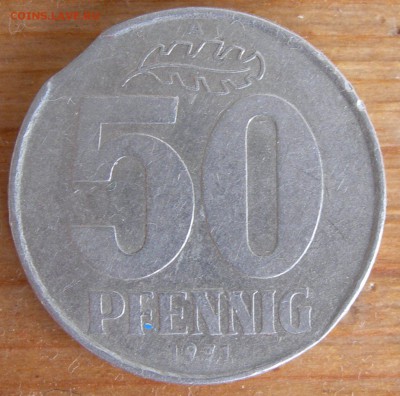 Выкус. ГДР, 50 пфеннигов 1971 - 50 пфеннигов 1971 номинал.JPG