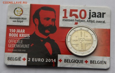 2 евро 2014 Бельгия Красный крест койнкард до 15.12 - бел 01