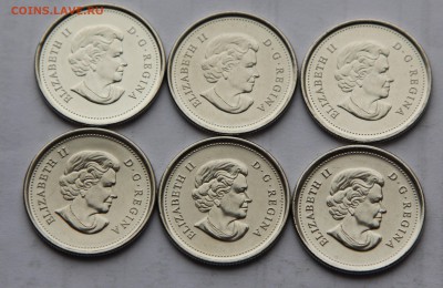 Набор монет Канады 25 центов 6 штук 2011 Фауна до 15.12 - кан 02