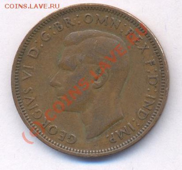 Великобритания полпенни. 1945 г. До 10.05.10 г. 21-00 МСК. - 45 1