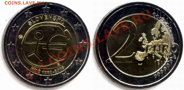 UNC Юбилейн. €2 Словакия "10 лет евро" - L11 HMU Slovakia UNC - 3
