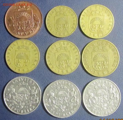 Латвия.9шт.5 сантимов 1922г,1 лат 1992,2007г и др. - IMG_0003.JPG