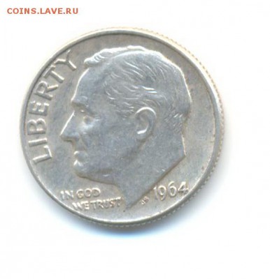 Ag. США 10 центов 1964D. до 17.12 22.00 - 25