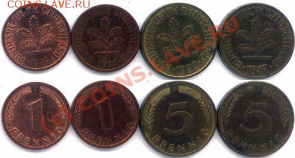 L40 Монеты ФРГ 25 шт. до 15.05 в 22.00 - L40 Germany Bonus -3
