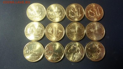 США доллары Индианка Сакагавея 6 монет* 2 м.д. = 12 монет - 20141123_125156