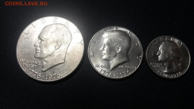 США 200 лет Независимости 1976г. комплект 3 монеты, сохран - 20141123_124815