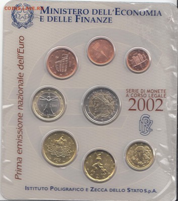 Предпродажная оценка оф. набора Евро Италия 2002 - Италия 2002 (4)