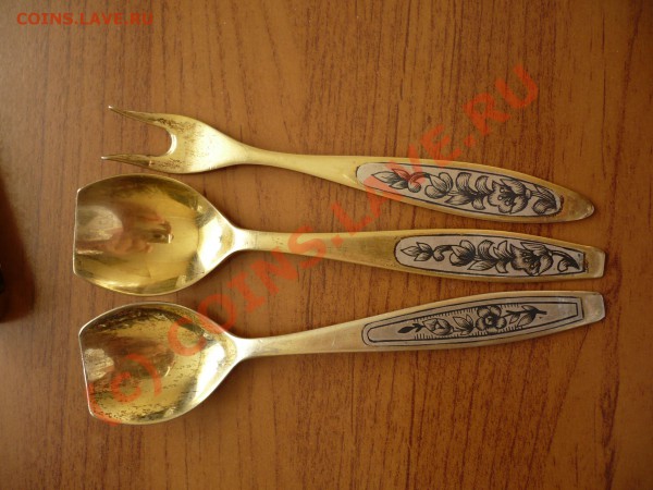 Щипцы для сахара, ложечки, вилочка к торту - P1130158.JPG