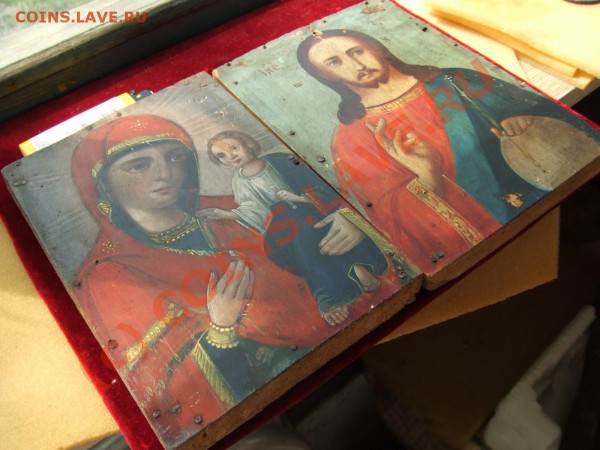 2 ДЕР. ИКОНЫ(Т.Н. СВАДЕБНАЯ ПАРА)НАЧ.20В. ДО 14 МАЯ 21-00 МС - свад пара-2