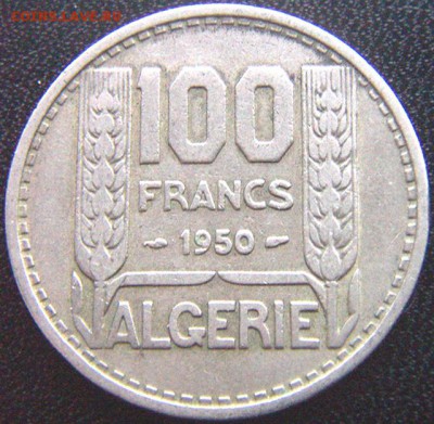 Французский Алжир_неплохие 100 франков 1950; до 17.12_22.04 - 8945