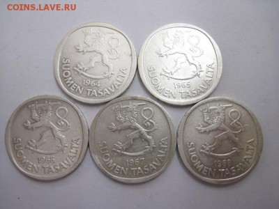 1 маркка 1964-68 серебро Финляндия до 21.12.14 - Изображение23 118