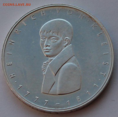 ФРГ 5 марок 1977. Кляйст. СЕРЕБРО. - 4