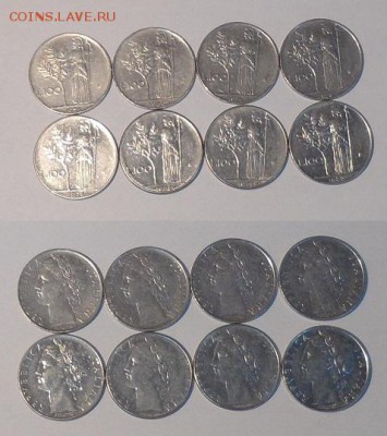 Италия, 100 лир, 8 шт, разные, до 24.12.2014 года 22-00 мск - 1.JPG
