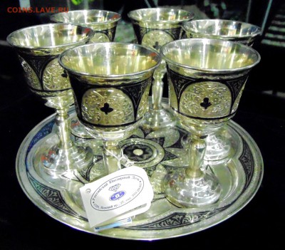 Серебряный набор рюмок 640 гр. 875 пробы - DSC00427.JPG