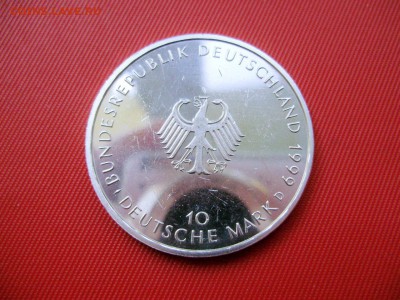 ФРГ. 10 марок 1999 D. 50 лет Конституции до 24.12 22-00 МСК - P6130035.JPG