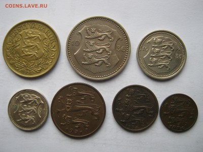 ЭСТОНИЯ 1 крона, 1, 2, 5, 10, 20, 50 сенти 1929-1936. - Изображение 287