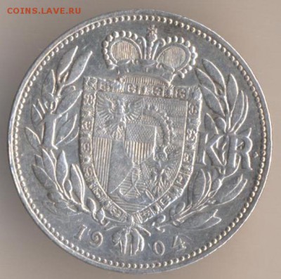 предпродажная оценка  лихтэнштейн 1крона 1915 - 1