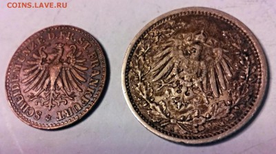 2 марки 1905 год Германия,+ 1 геллер 1862 года. Франкфурт. - IMG_20141220_074624