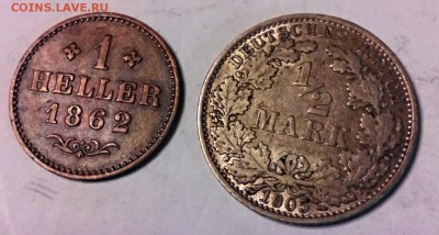 2 марки 1905 год Германия,+ 1 геллер 1862 года. Франкфурт. - IMG_20141220_074513
