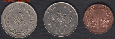 Сингапур 1-10 центов 3 монеты до 21.12.2014 22-00 - Сингапур а