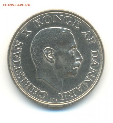 Ag. дания 2 кроны 1937. 25 лет. UNC . до 24.12 22:00 - 3