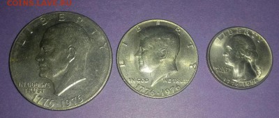 США 200 лет Независимости 1976г. комплект 3 монеты - 20141217_225421