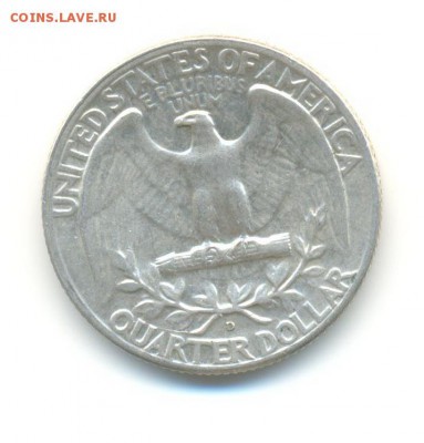 Ag. сша 25 центов 1964D . до 24.12 22:00 - 15