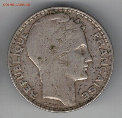 Ag ФРАНЦИЯ 10 ФРАНКОВ 1931 ДО 25.12.14 В 22.00МСК (А530) - 5-фр