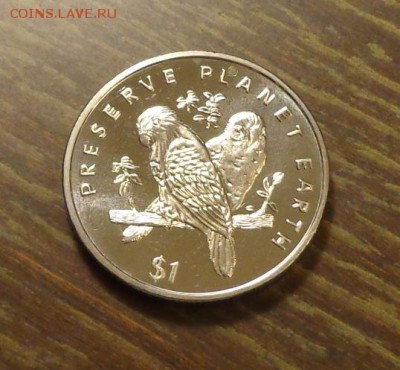 ЛИБЕРИЯ - доллар ПОПУГАИ до 28.12, 22.00 - Либерия два попугая - 1