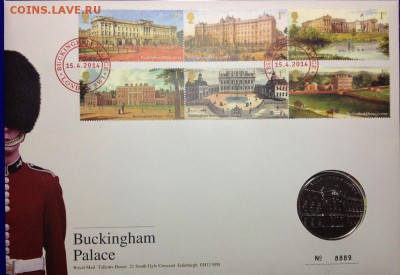 Букингемский дворец. Номерной конверт с медалью - IMG_1912