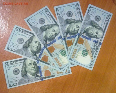 5 бон по 100 долларов США нового образца!! новые!! 500 S США - 221220146774