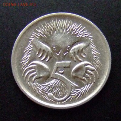 3 - Австралия 5 центов (1989) «Ехидна; Елизавета тип.№2» Р